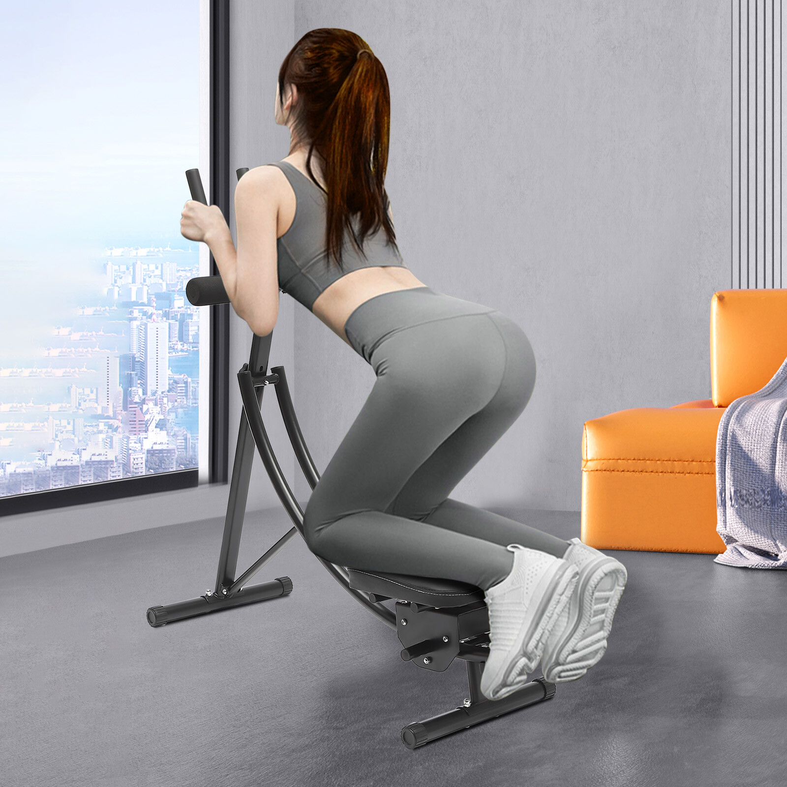 AB Machine Abdominal Workout Roller Slider Equipment Fitness Adjustable Training
