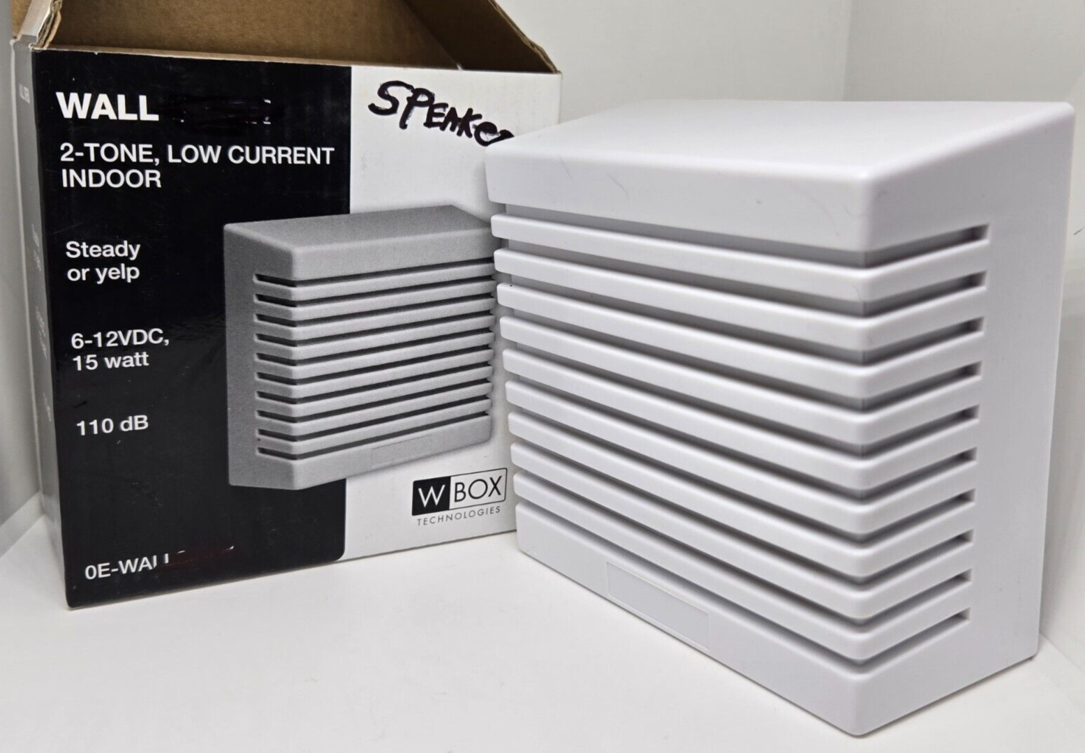 W Box Technologies Wall Siren SPEAKER Only *READ*