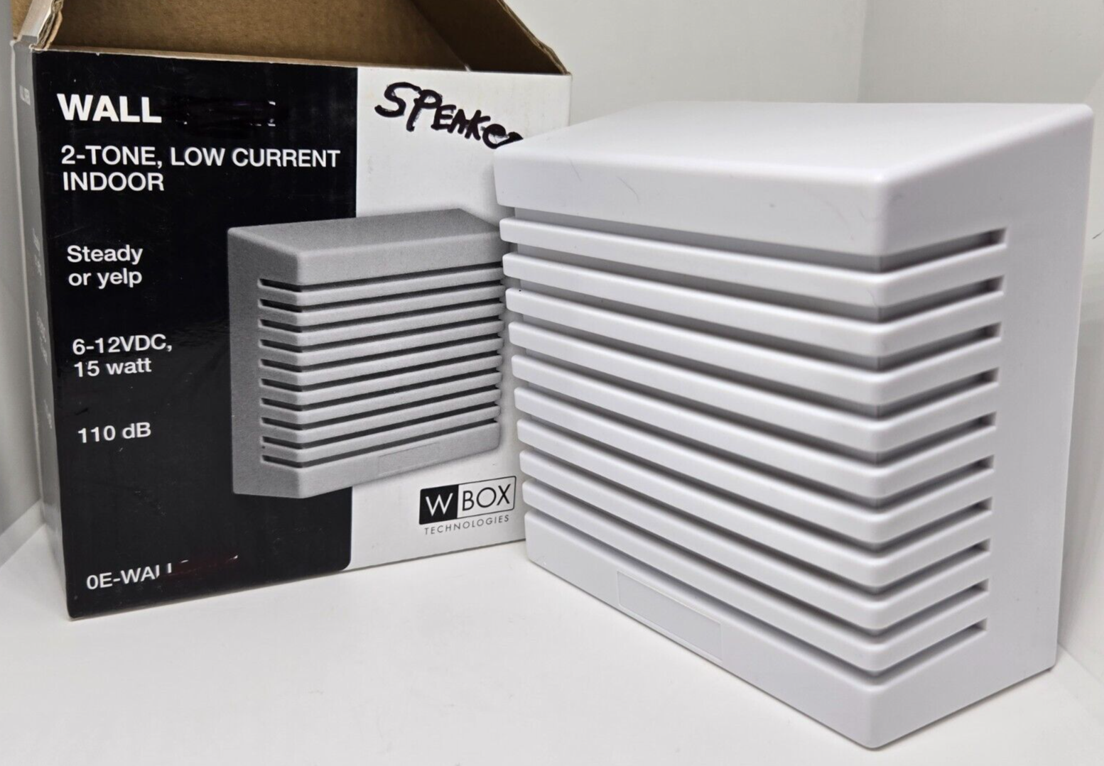 W Box Technologies Wall Siren SPEAKER Only *READ*