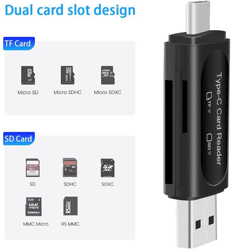 Card Reader USB 3.0 Type C Micro SD TF OTG Smart Memory Adapter Laptop Computer