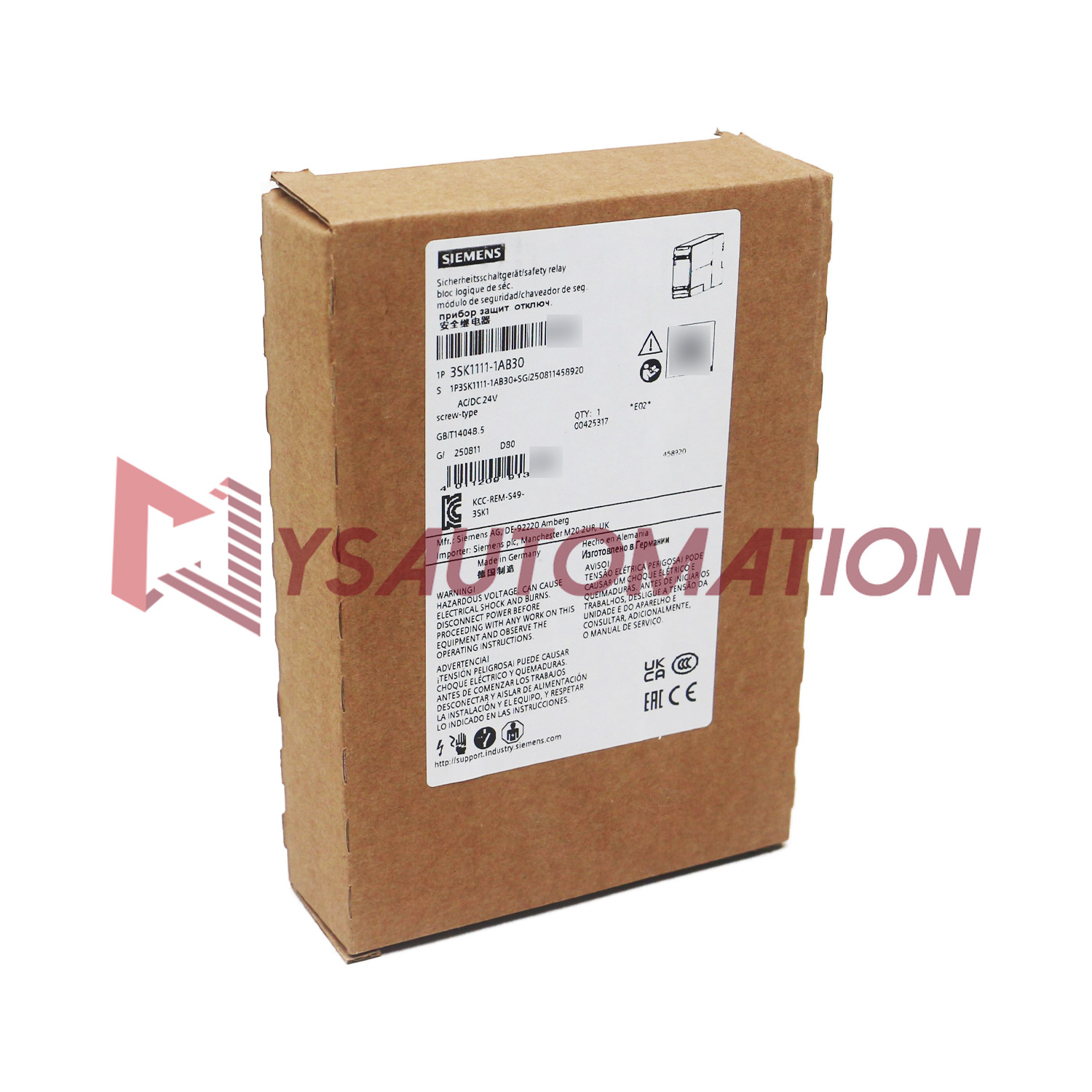 Siemens 3SK1111-1AB30 Safety Relay 24V AC/DC New Factory Sealed 1 Year Warranty