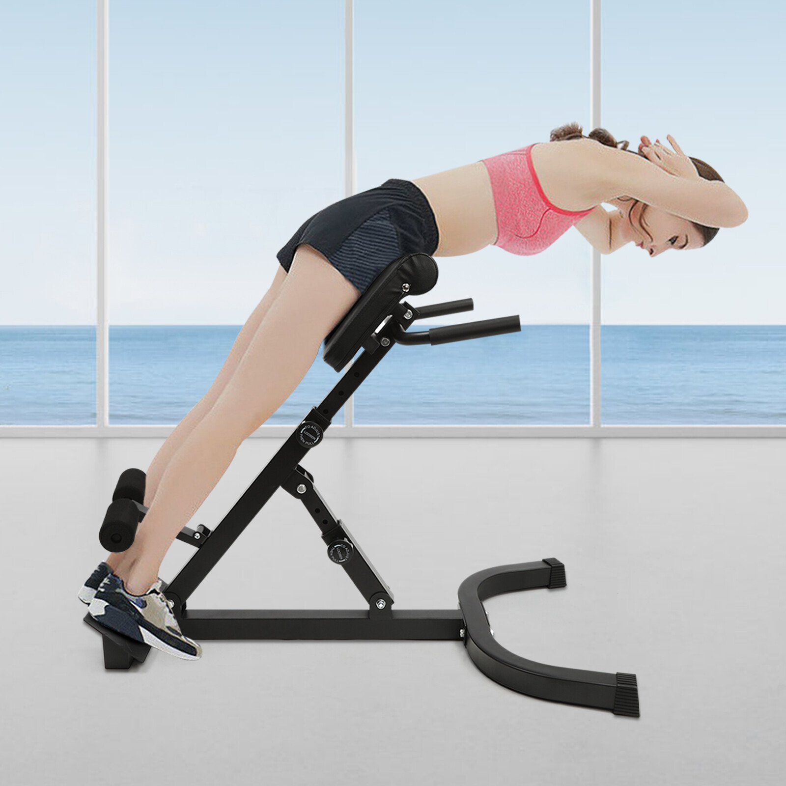 Back Extension Bench Roman Chair Multi Functional Ab Bench Hyperextension Bench