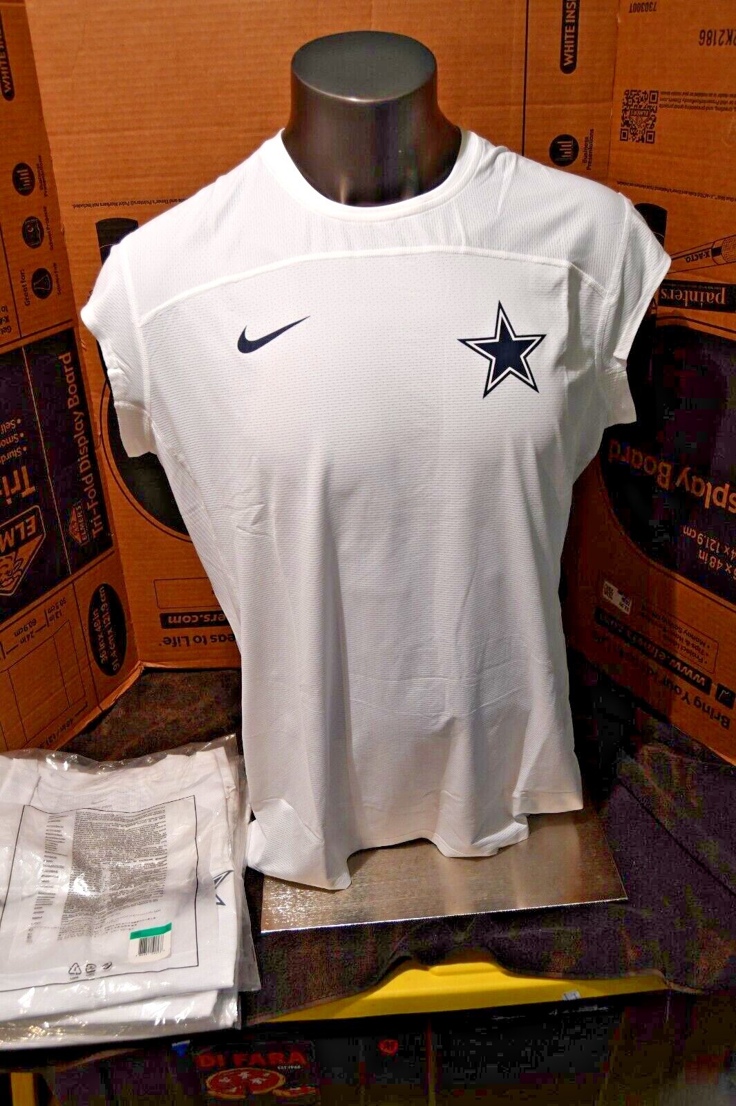 NIKE-PRO Dri-Fit Dallas Cowboys Star Fitted Compression Shirt M-4XL Cap Sleeve