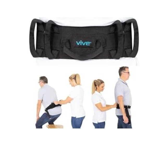Vive Gait Belt (300Lbs) Transfer Belt with Handles - Medical Nursing Safety Pati