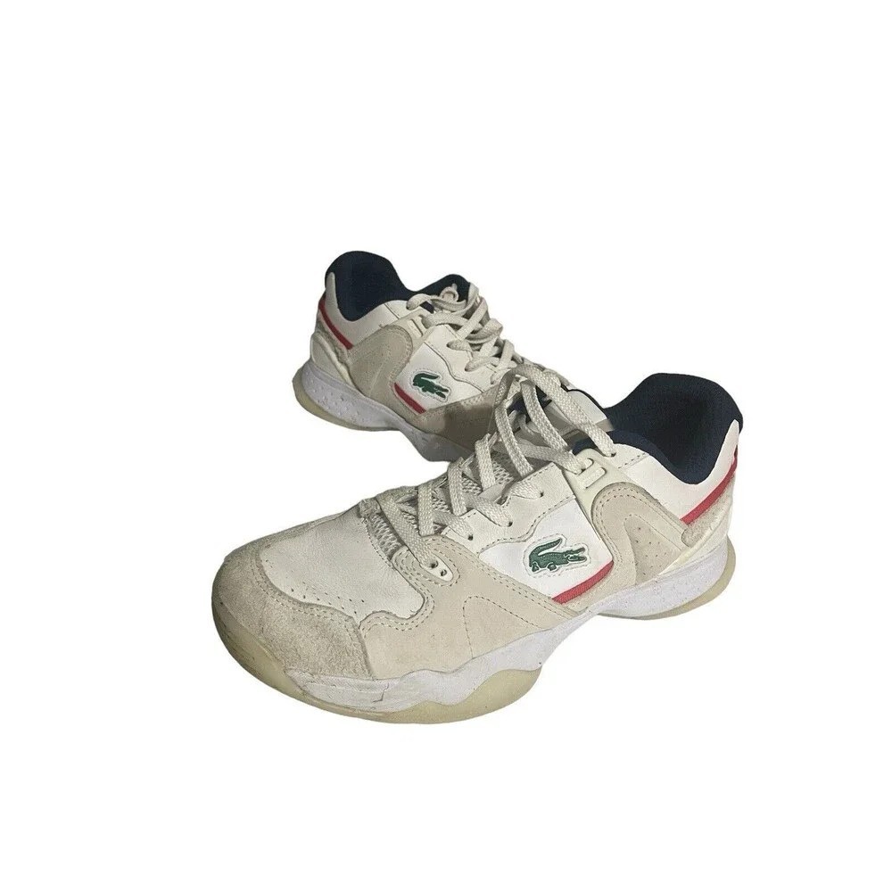 Lacoste Men's 8.5  T-Point 721 Leather Suede Tennis Sneakers 7-41SMA010 1407