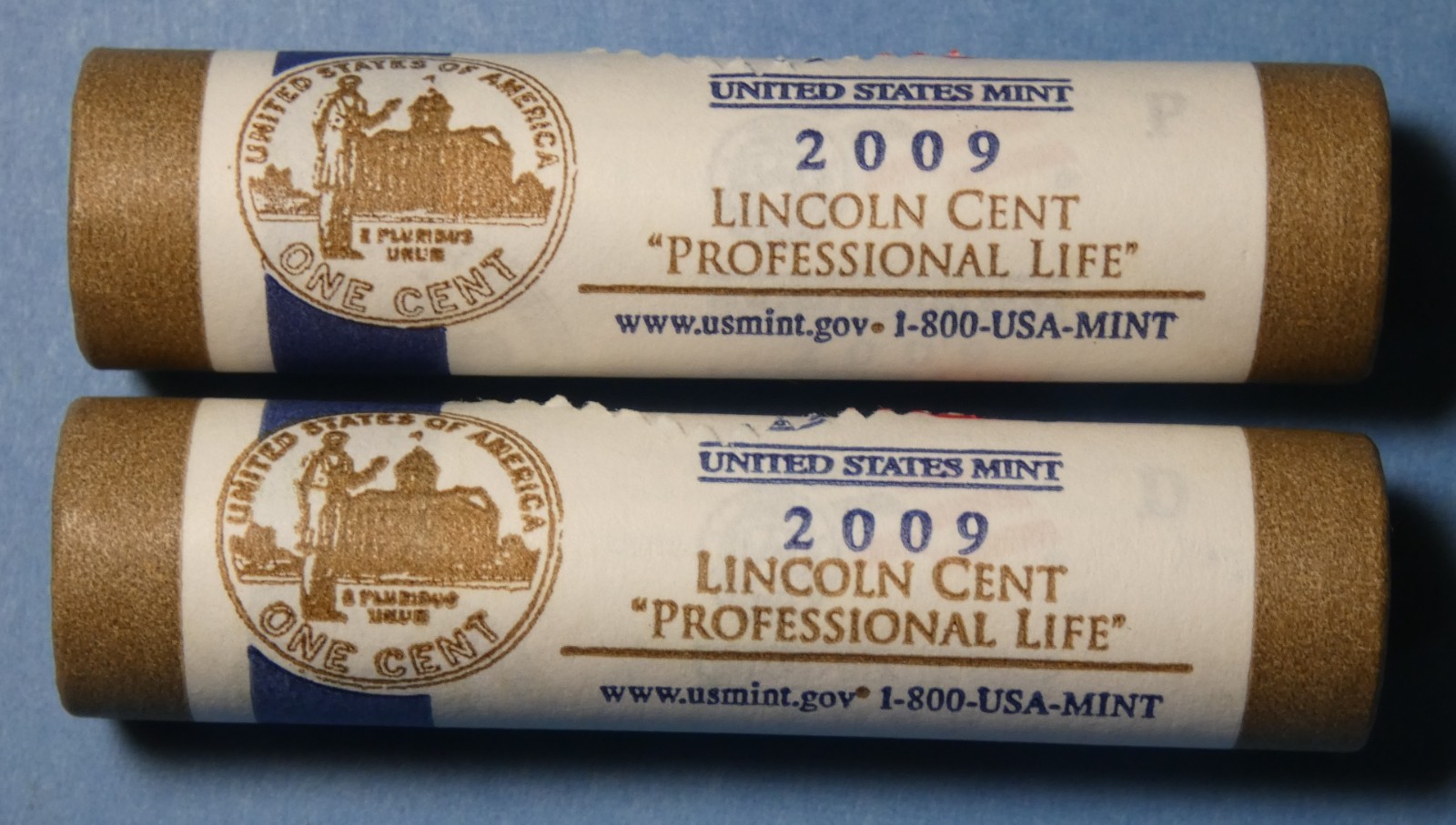 2009 Lincoln "PROFESSIONAL LIFE" P & D ORIGINAL MINT ROLLS - UNCIRCULATED!