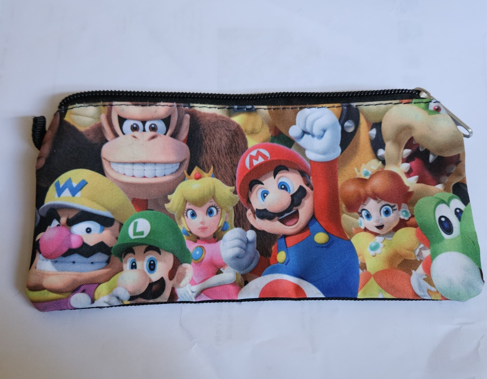 Nintendo Super Mario Bros Zipper School Pencil Carrying Case 8" long 4" tall