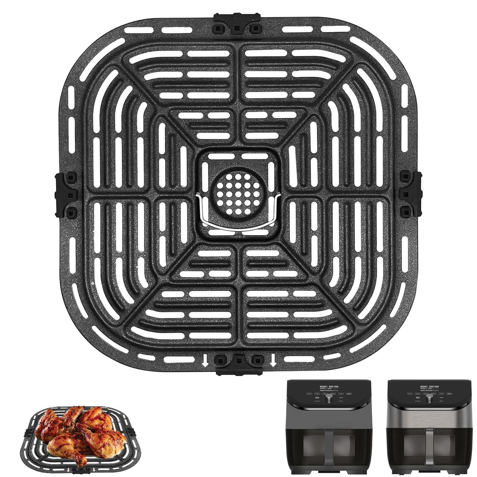 GWYSY Air Fryer Replacement Parts for 9.1"*9.5" Tray For ClearCook 6QT