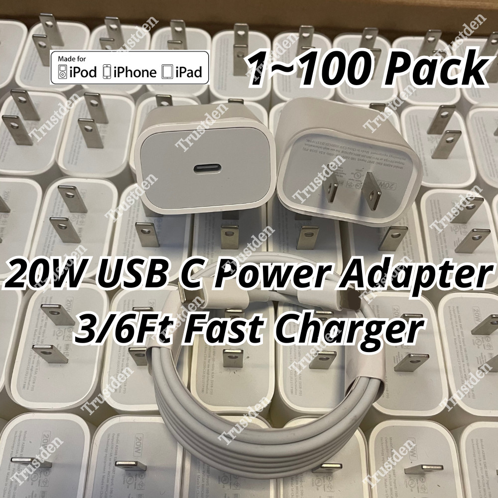 For iPhone 14/13/12/11/XR iPad 20W USB C Fast Wall Charger PD Power Adapter Lot