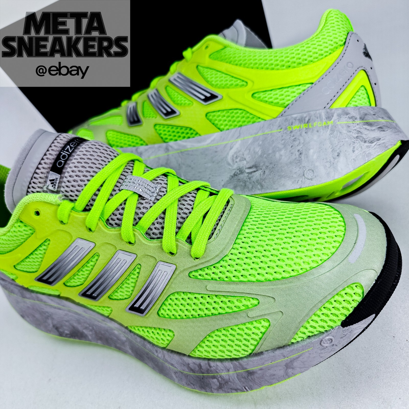 Adidas US 11.5 Men's Green Grey Black Swirlfoam Retro Adizero Aruku JR1612 NIB