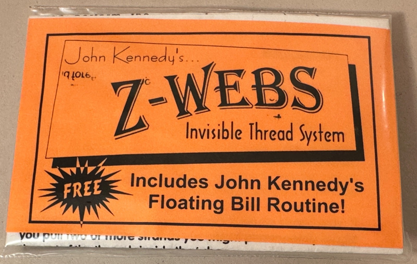 Z-Webs, John Kennedy Invisible Thread System