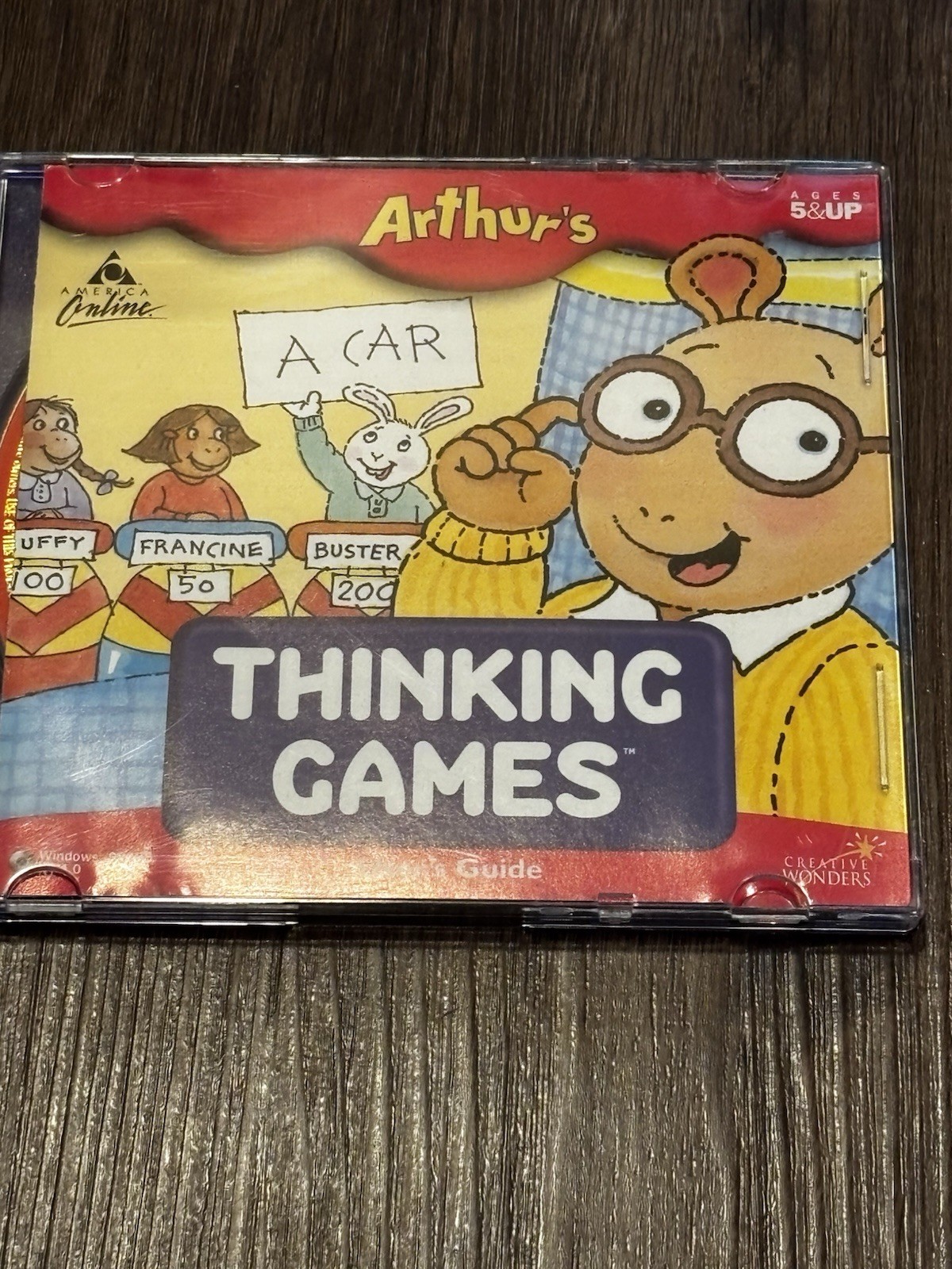 Arthur's Thinking Games User Guide CD-ROM PC Windows (1999, Creative Wonders)