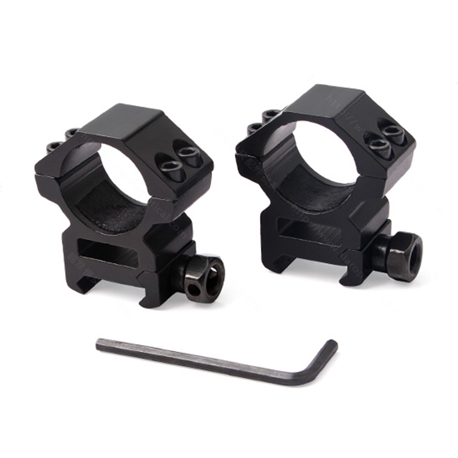 2Pcs 1'' High Profile Scope Rings for Picatinny Weaver Mount Riser Rifle Hunting