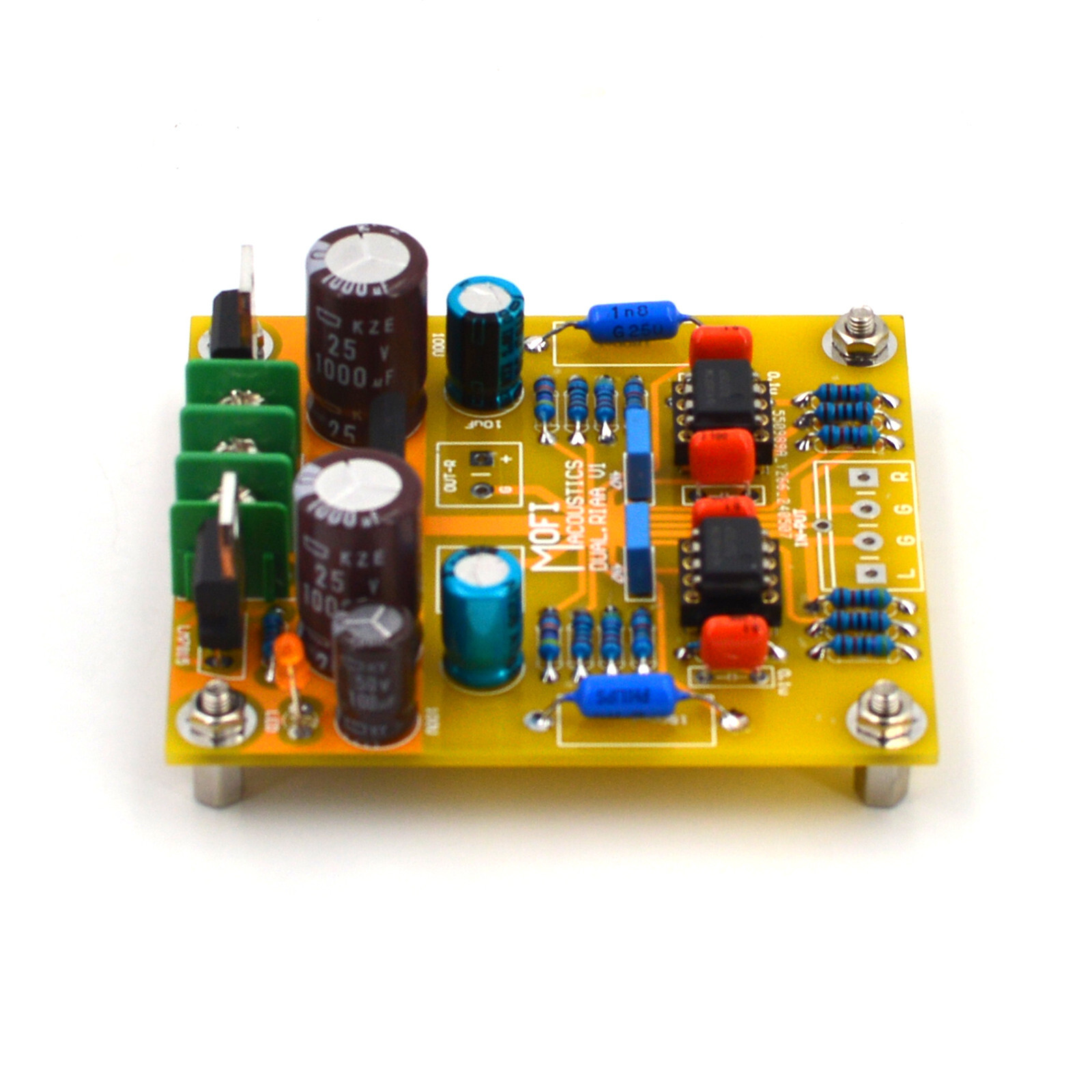 1pc Dual-OP Phono Amplifier(MM) RIAA Finished Board