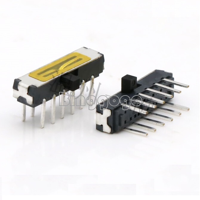10PCS MINI slide switch 4P2T DIP slide 12pin 2 position mini toggle switches