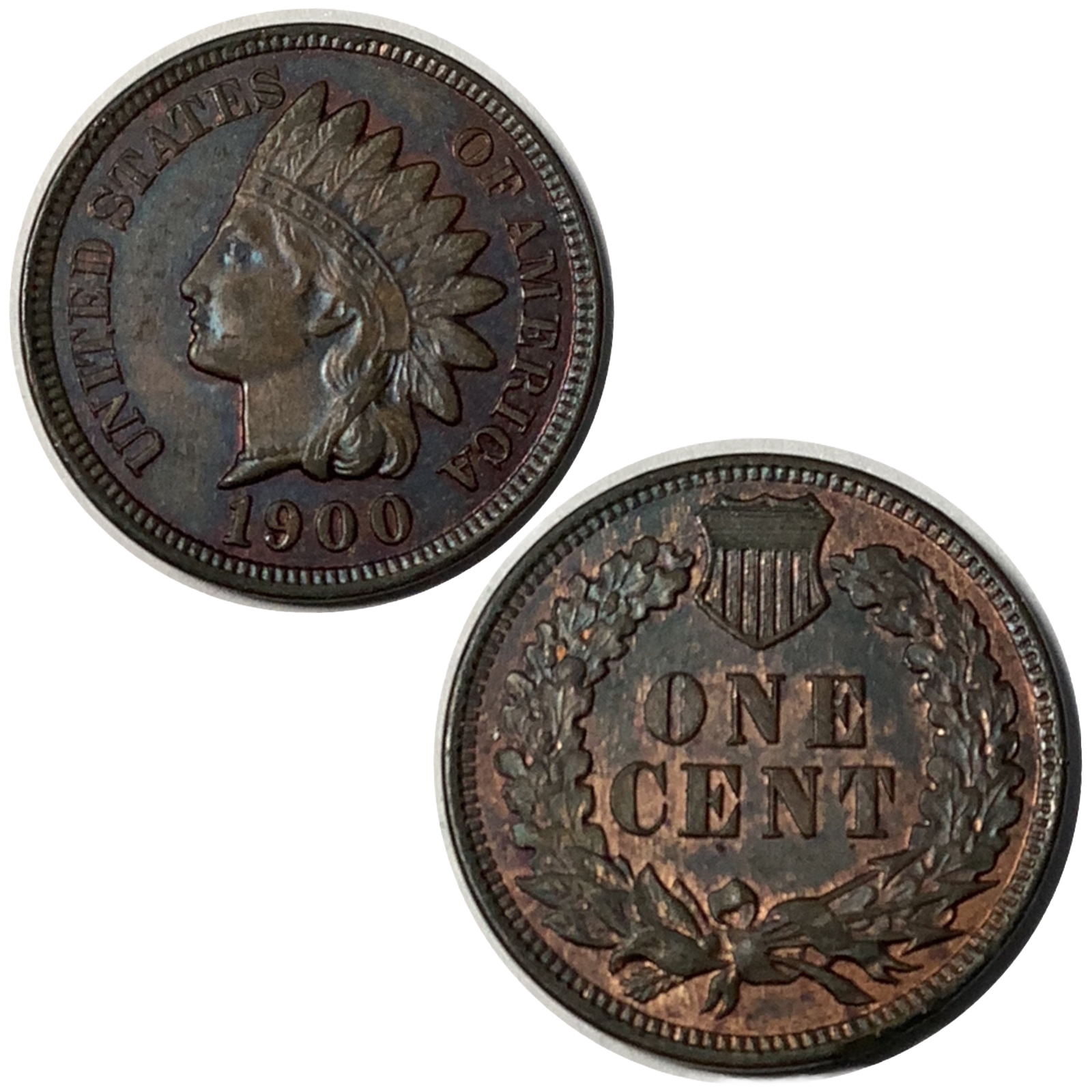 1900 Indian Cent-UNCIRCULATED-Toned  Obverse