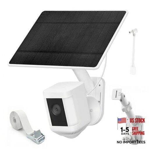 6W Solar Panel with Camera Mount for Ring Spotlight Cam Plus/Pro (Battery),