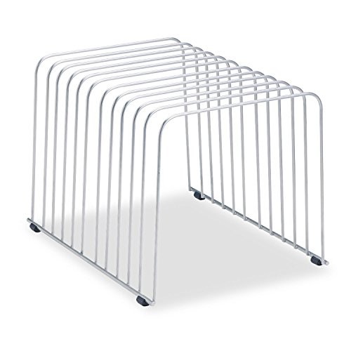 Desktop Organizer, 11 Sections, Wire, Silver