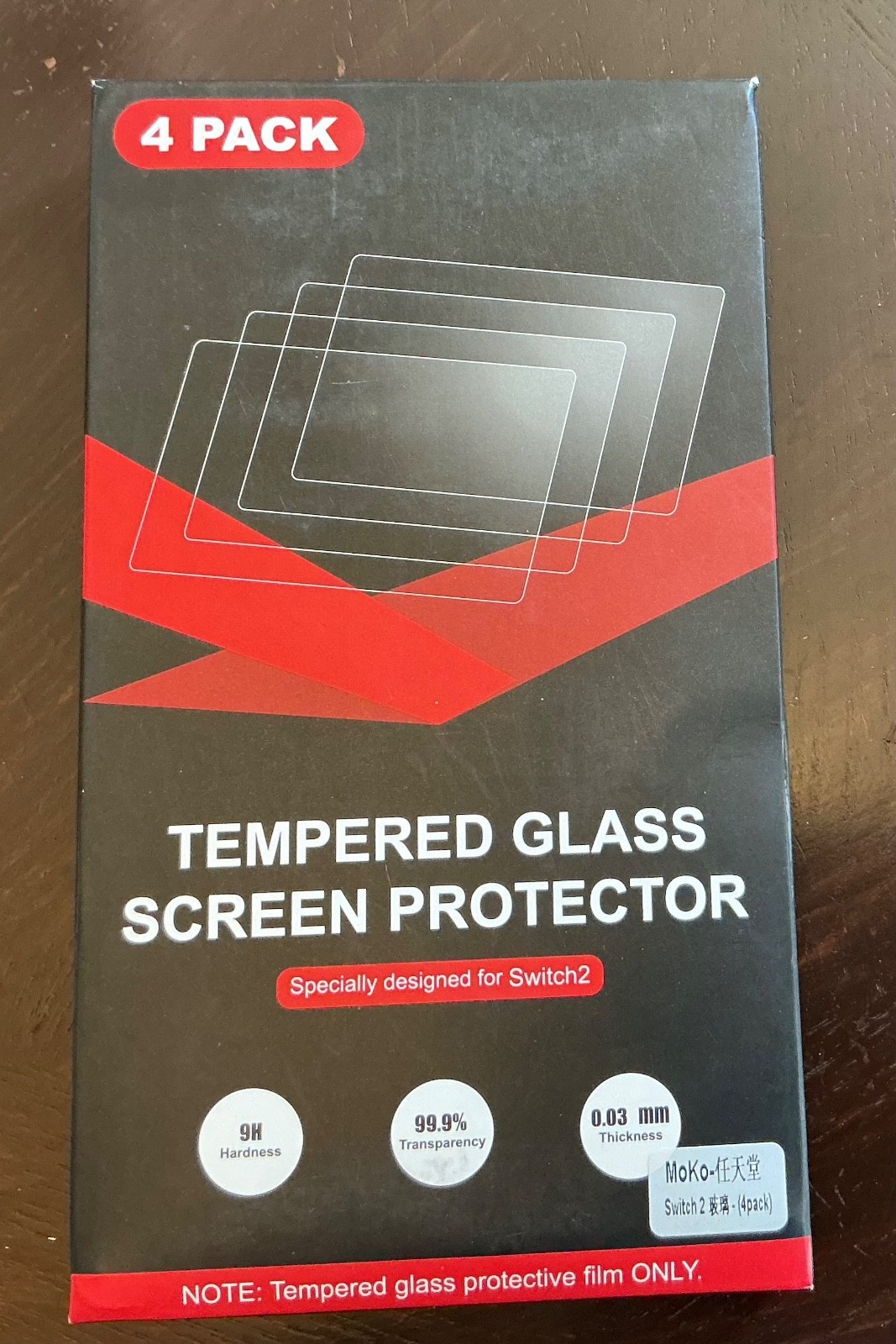 4 Pack Tempered Glass Screen Protector For Nintendo Switch 2