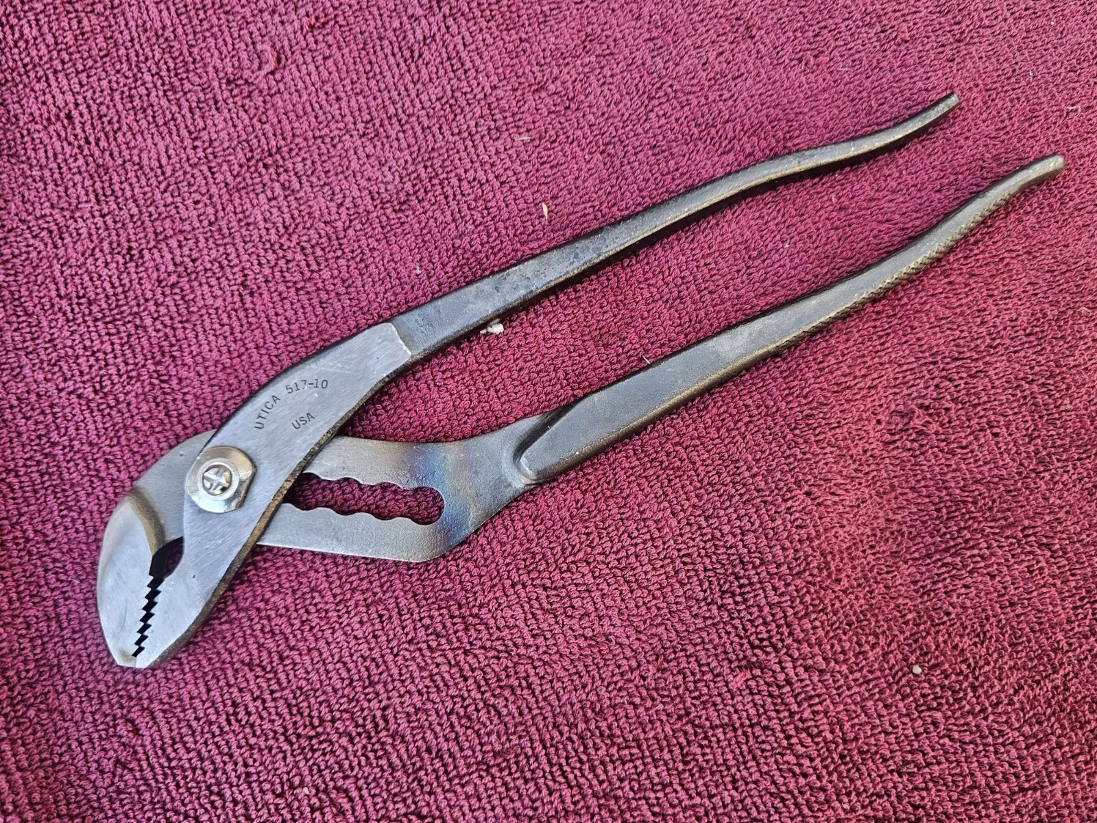 Vintage Utica 10" Slip Joint Water Pump Pliers 517-10, New Old Stock