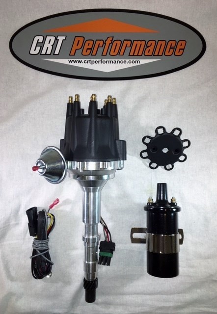 Small Cap AMC V8 290,304,343,360,390,401 BLACK HEI Distributor + 45K Coil