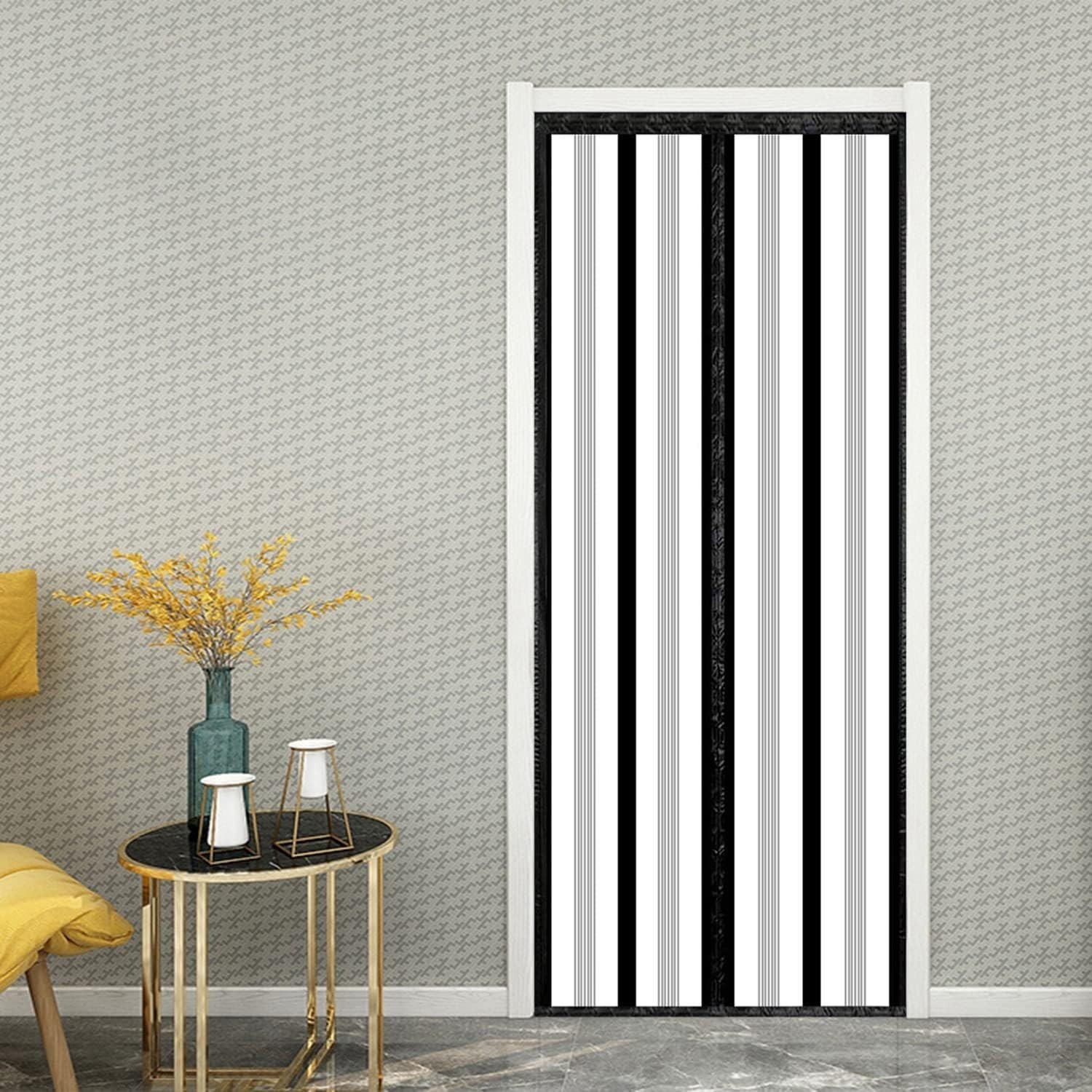 "Cortina termica magnetica gris manos libres puerta hasta 36"" x 82"" "