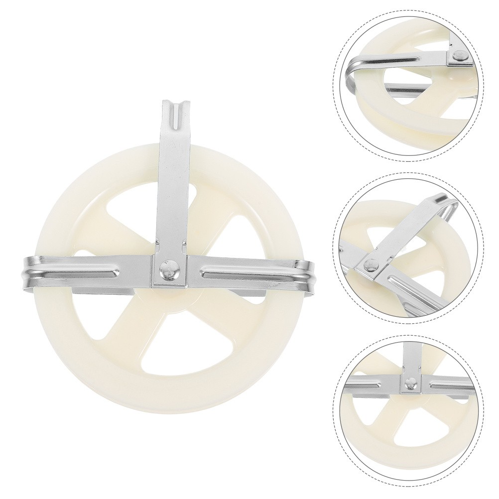 2 Pcs Clothes Line Wheel Hanging String Pulley Drying Rope Clotheslines