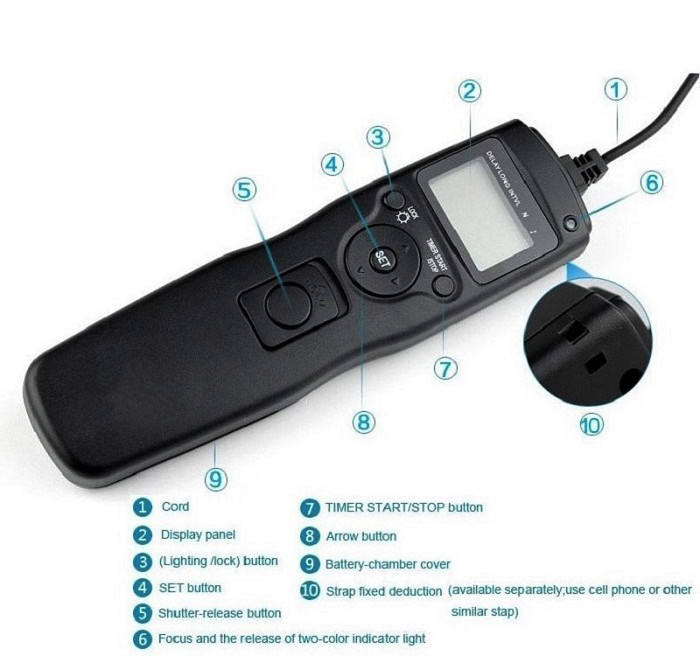 Time lapse intervalometer Timer Remote Shutter Release for Canon5D mark II IV 7D