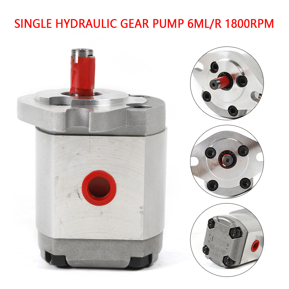 Mini High Pressure Hydraulic Gear Pump SAE Flat Key 6ML/R