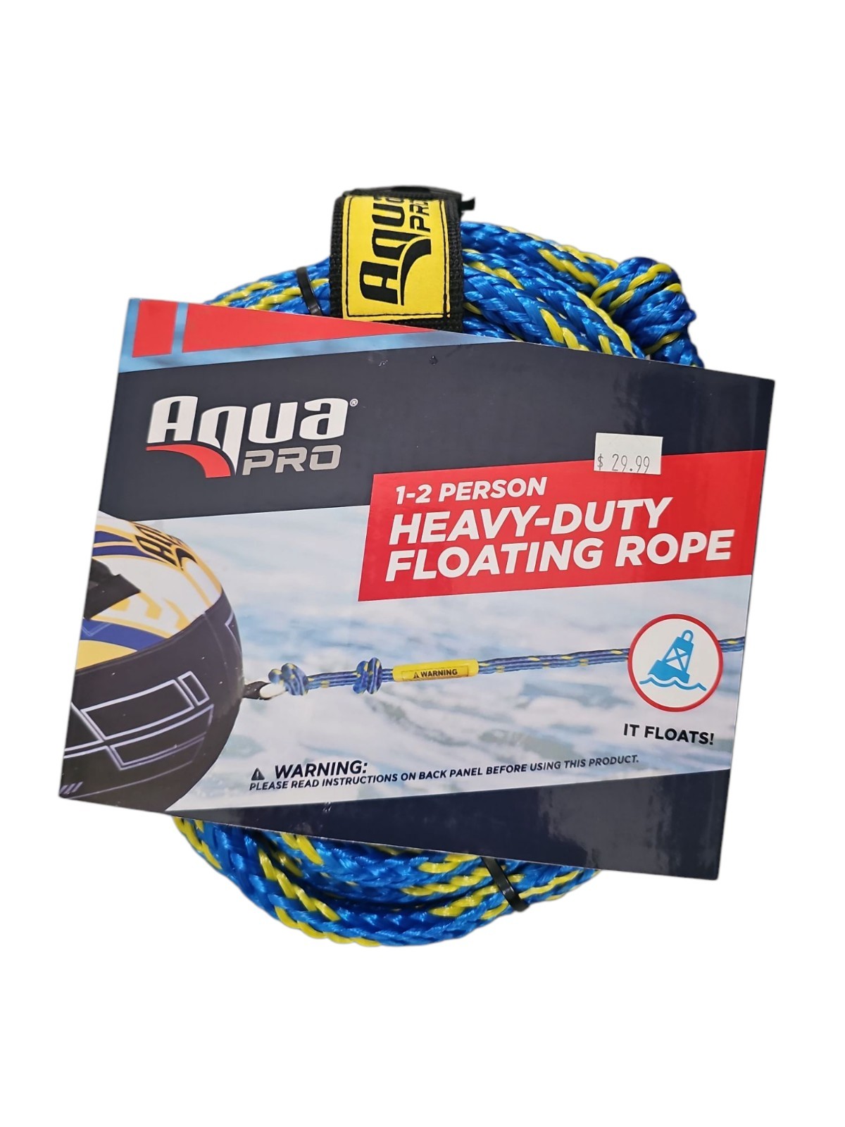 Aqua Leisure Aqua Pro 1-2 Person Heavy-Duty Floating Rope 2,375 LB Tensile New