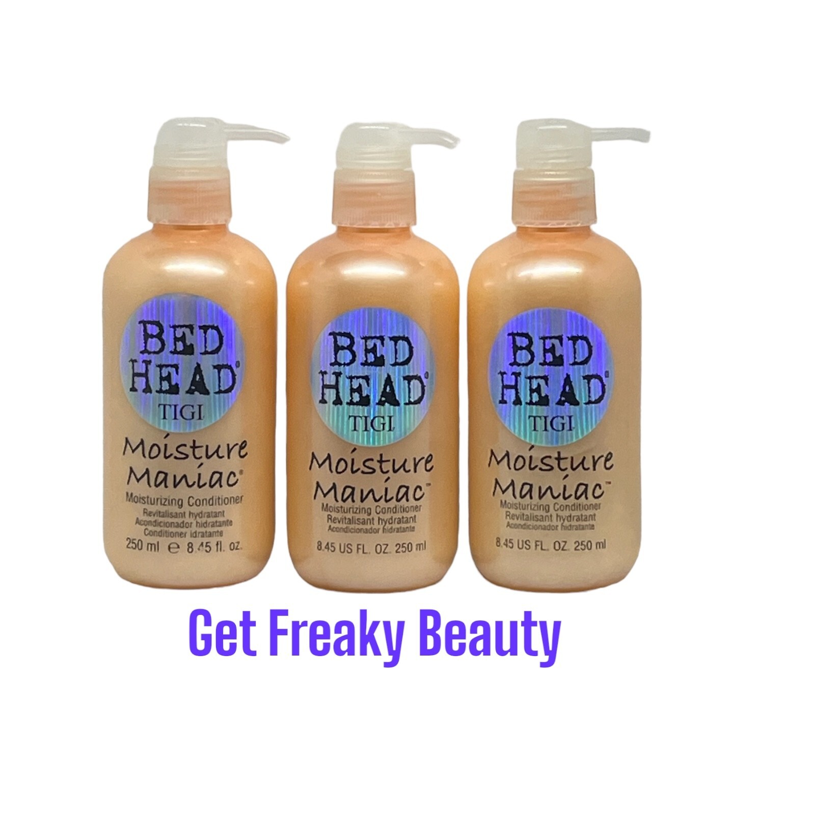 3 PACK. 8.5 oz. Tigi Bed Head Moisture Maniac Conditioner. 250ml. NEW.