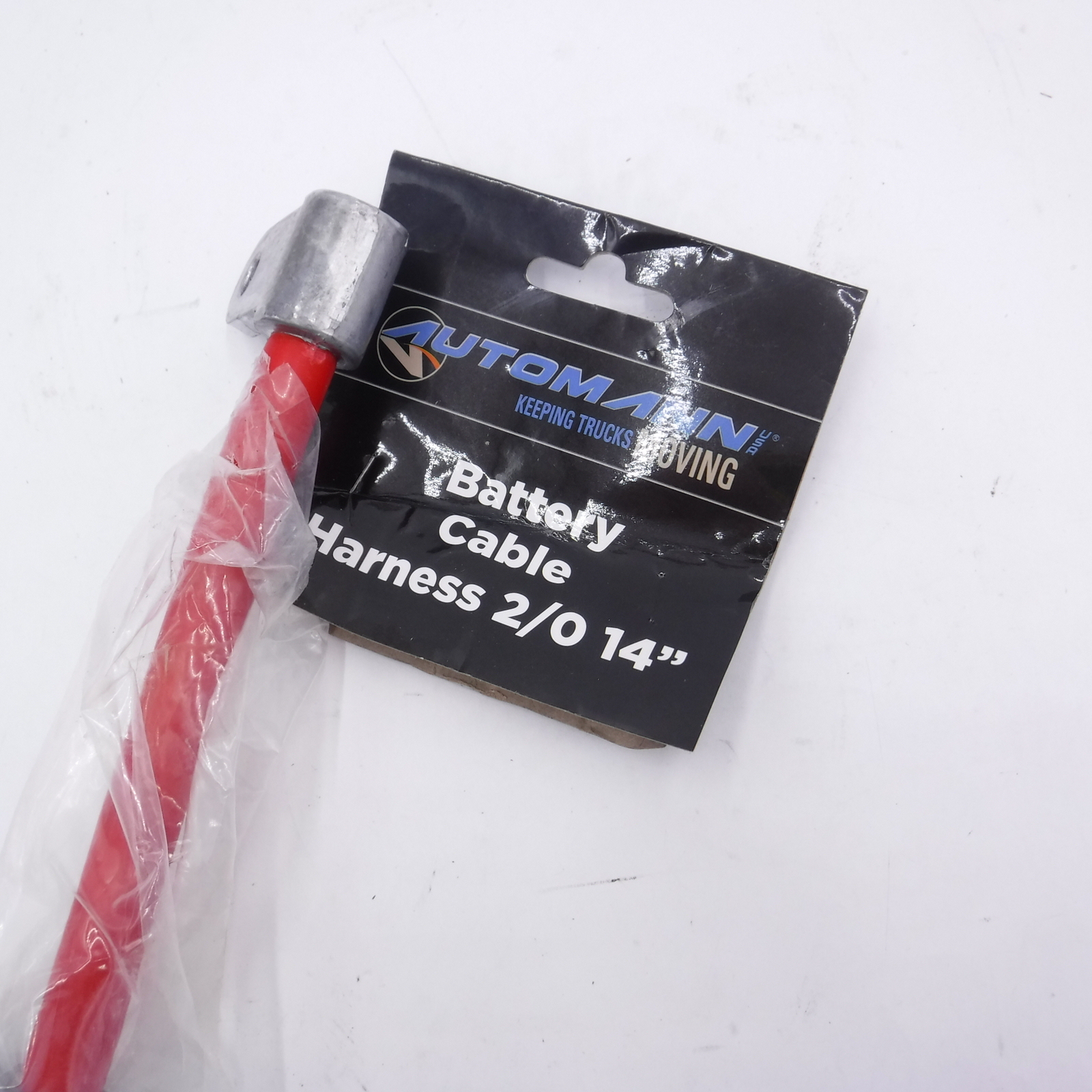 Automann Battery Harness Cable 2/0 14" Red 178.2014RD