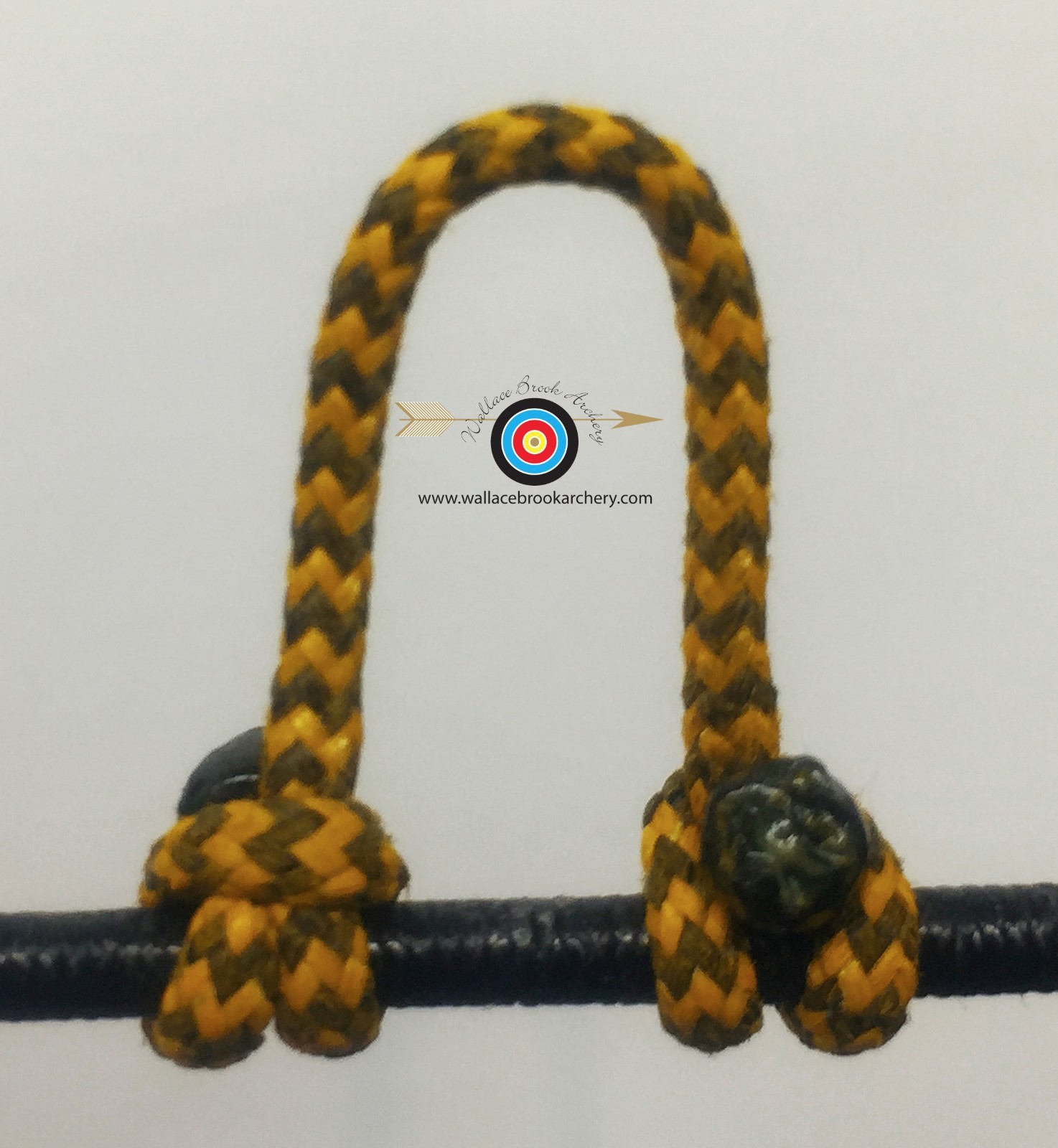 1 Pack- Speckled  Yellow/Black  Archery Release Bow String D Loop,BCY #24