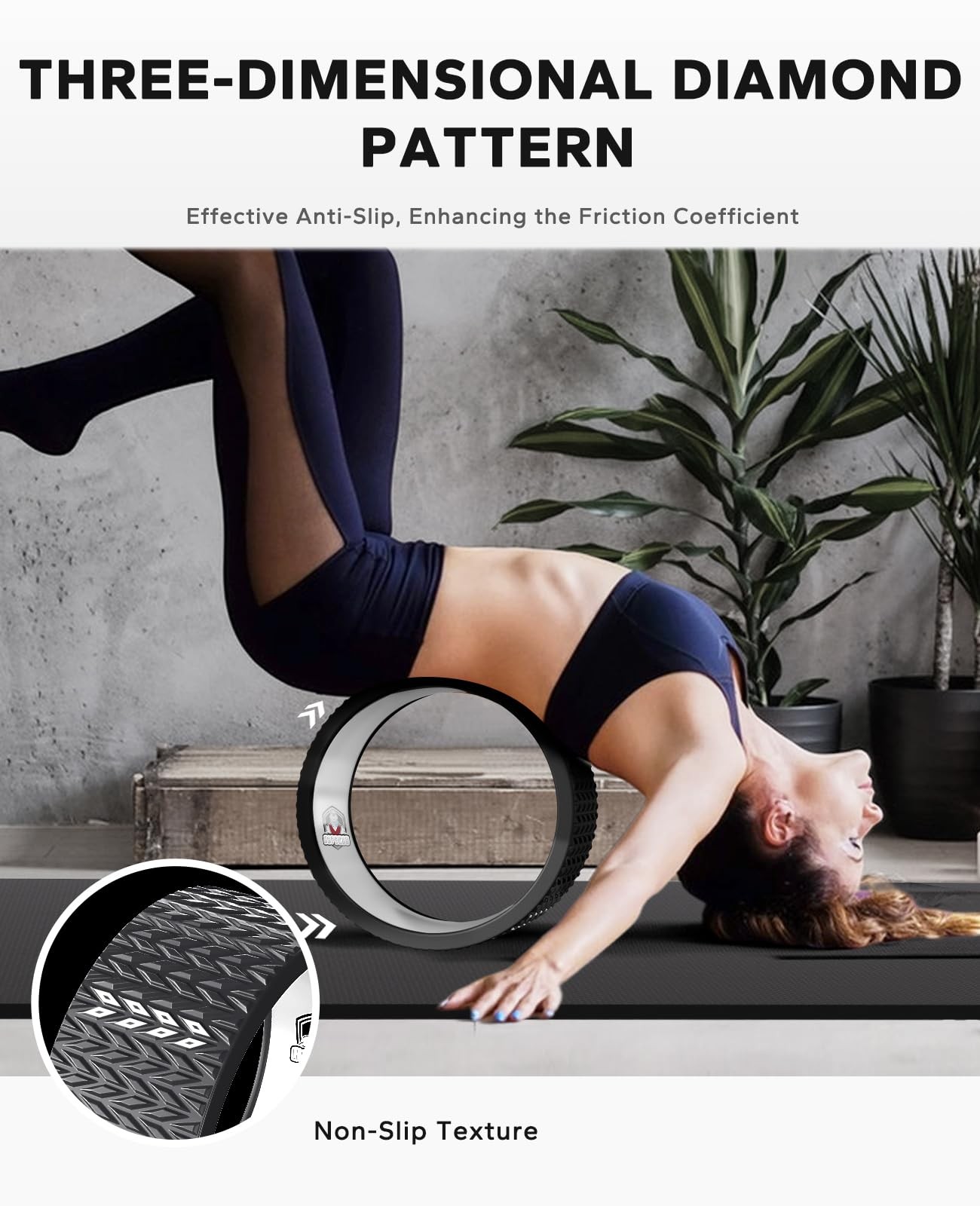 HAPBEAR Back Roller & 26" Ball Set: Spine Align, Core, Full Body Workout