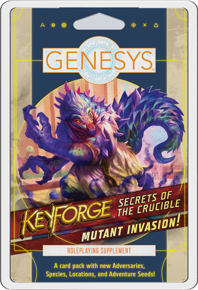 Keyforge Secrets of the Crucible: Mutant Invasion! Supplement Genesys