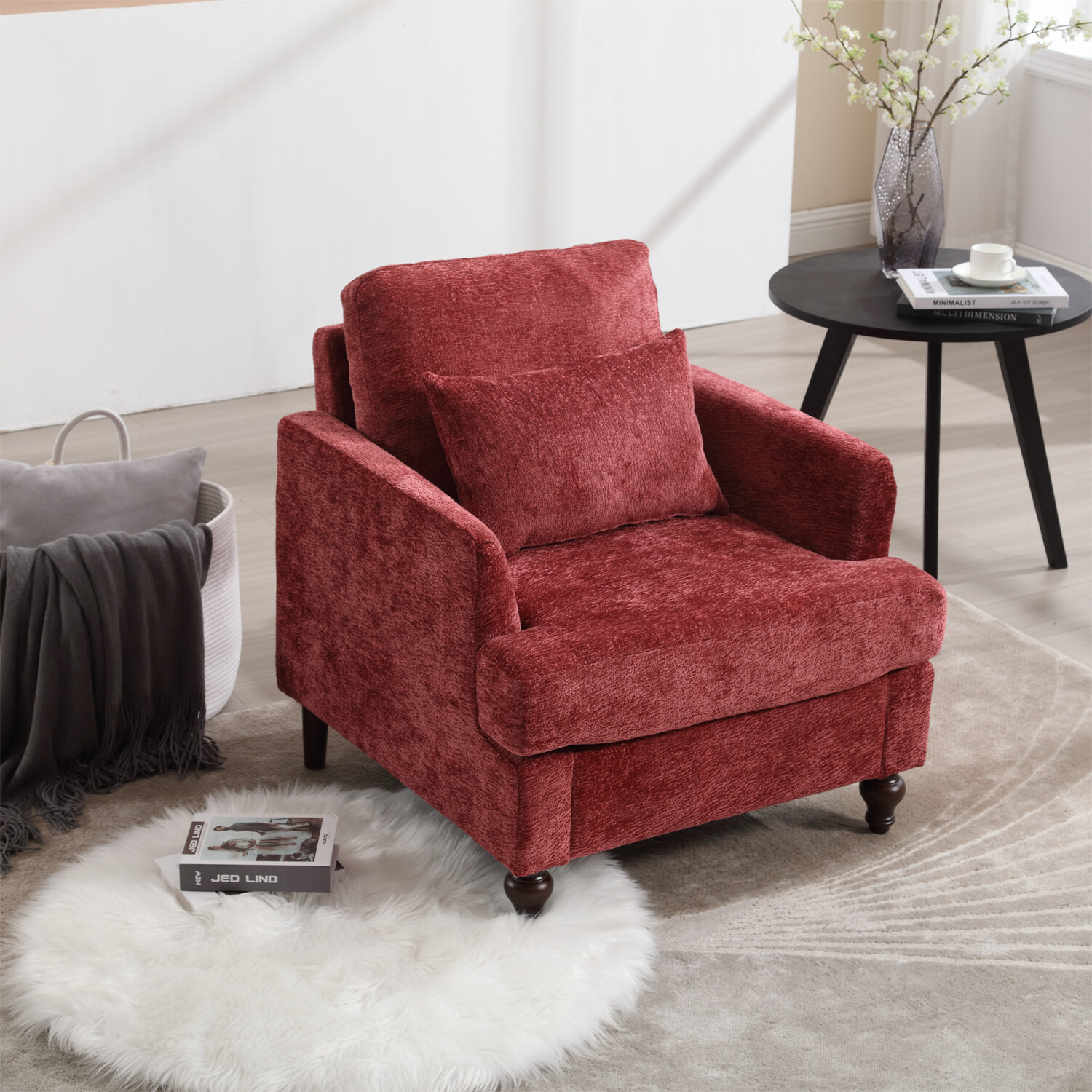 Modern Accent Chair Single Sofa Upholstered Armchair Lounge Chair Club Chair
