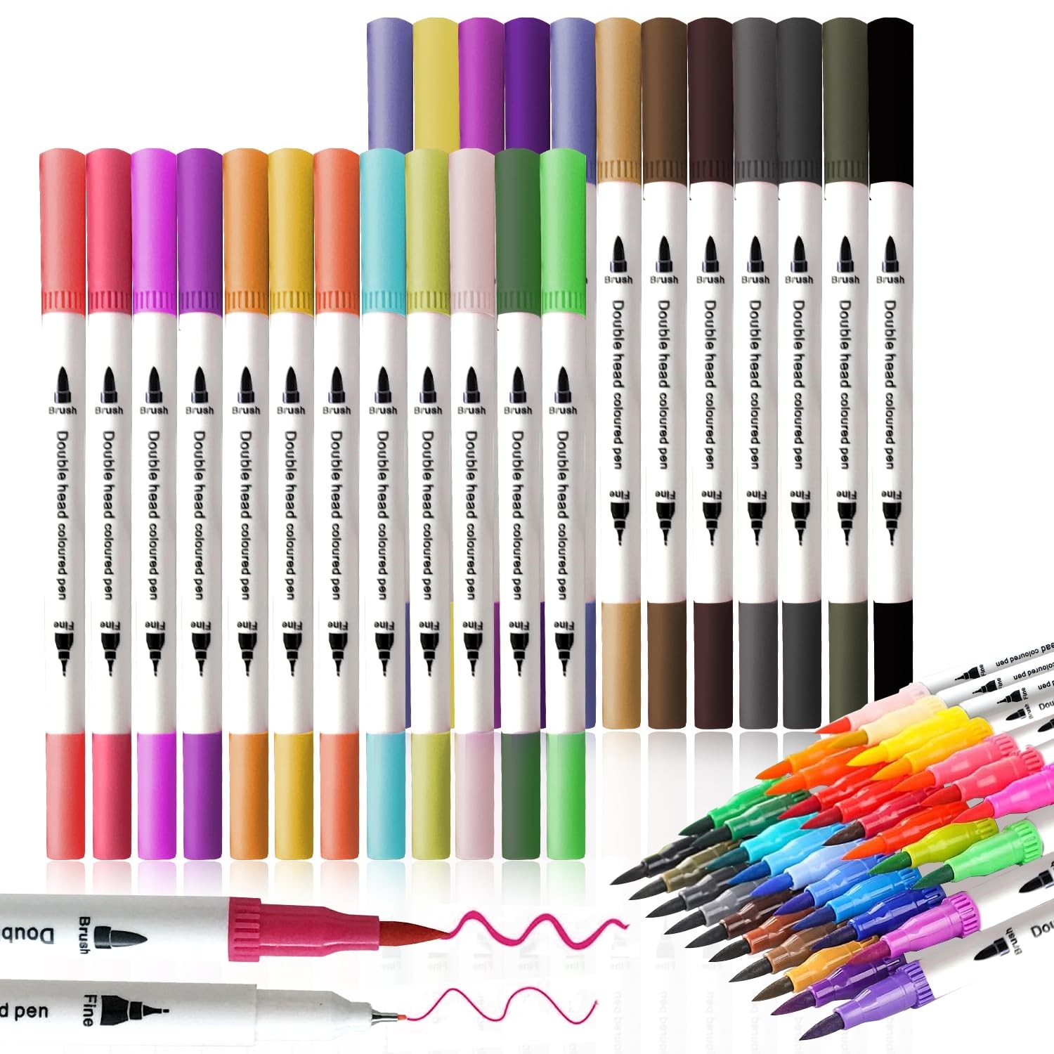 Art Brush Markers Pens for Adult Coloring Books, Supplies for Teens, 24 Color...