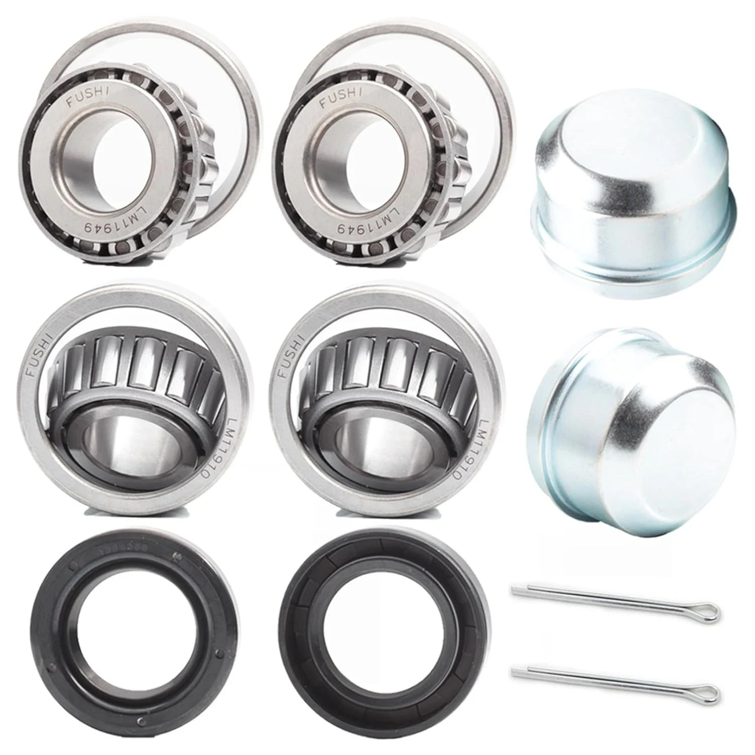 2 Set Fits for 3/4'' Axles Trailer Wheel Hub LM11949 Bearings Kit,