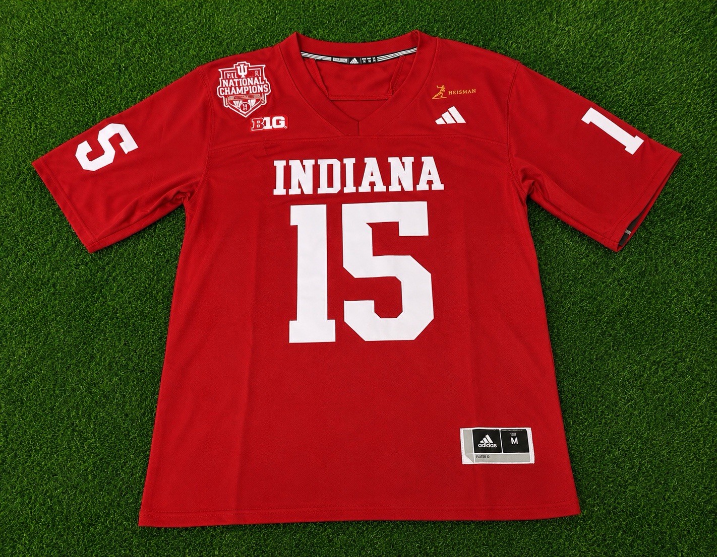 Fernando Mendoza Indiana Hoosiers Champion Jersey! W/Heisman and Shiny logo!