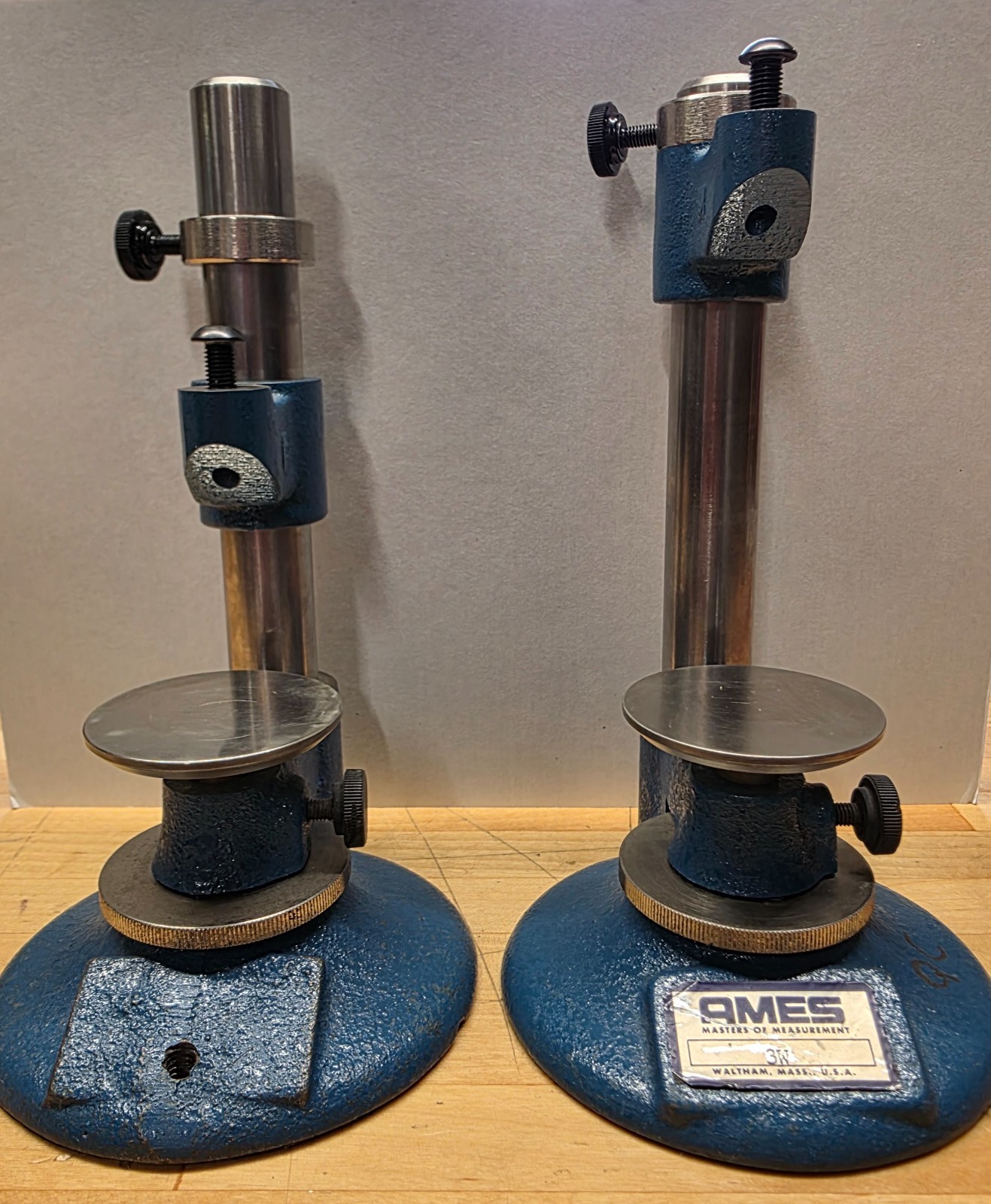 B.C. AMES Co., 3W Indicator Stand with fine adjust table.
