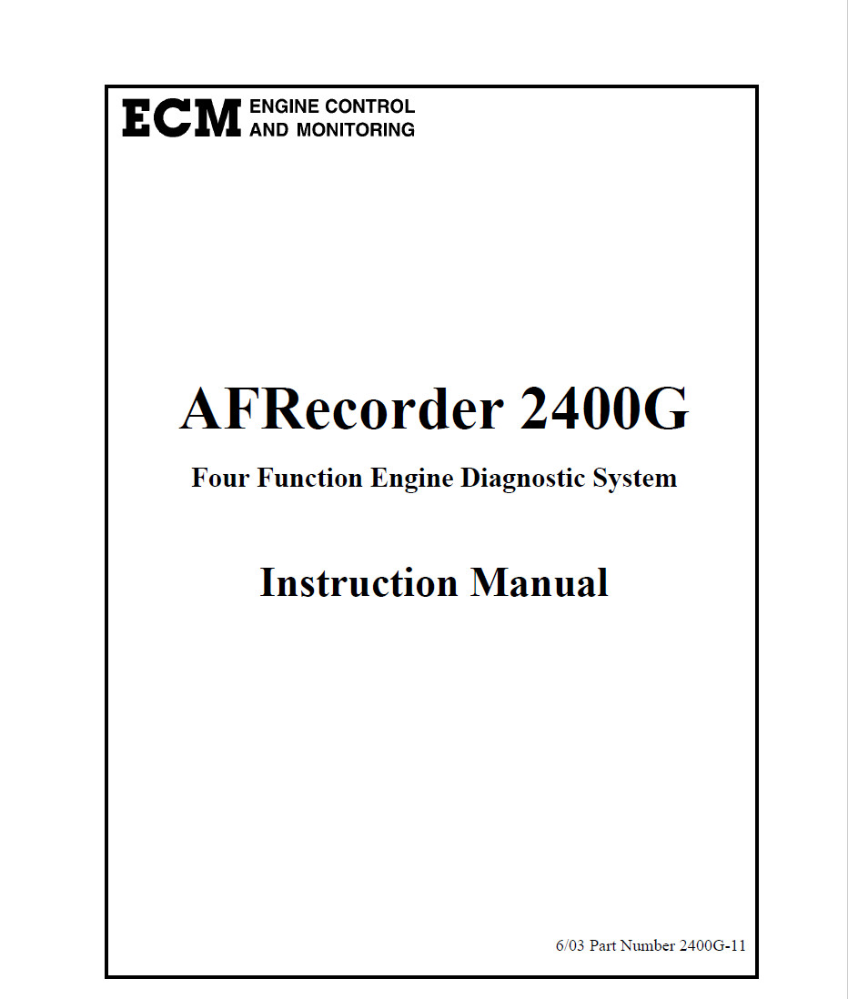 ECM AFRecorder 2400G AFR lambda wideband meter w RPM ignition spark timing MAP