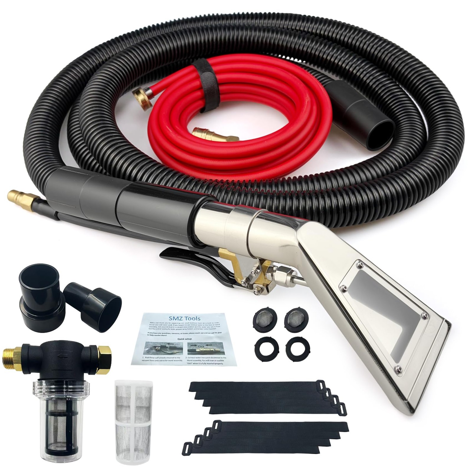 Shop Vac Extractor Hose Kit, Stainless Steel Extractor Wand with Viewing
