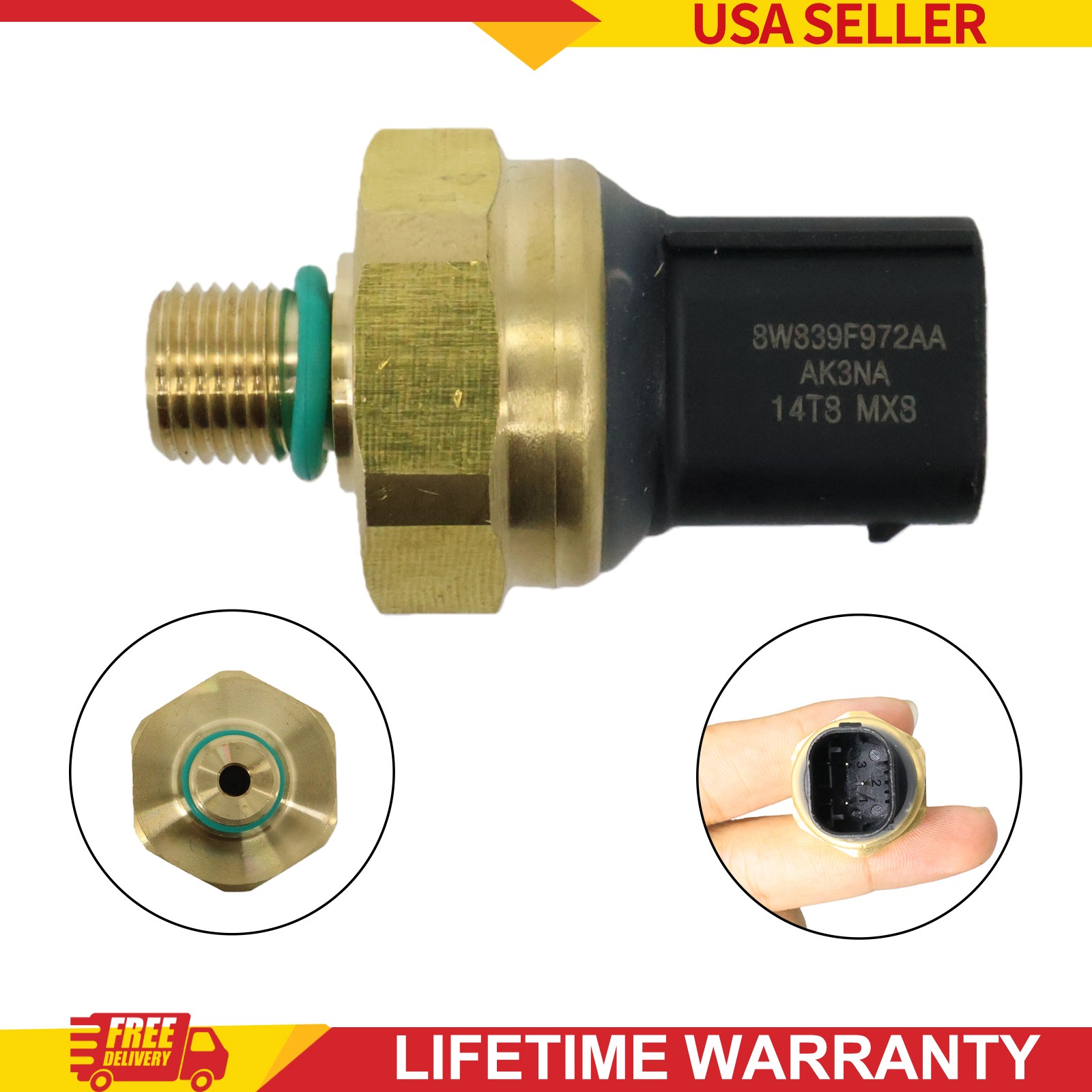 New Fuel Pressure Sensor For Ford Focus 2.0L 12-14 8W83-9F972-AA 0261230238