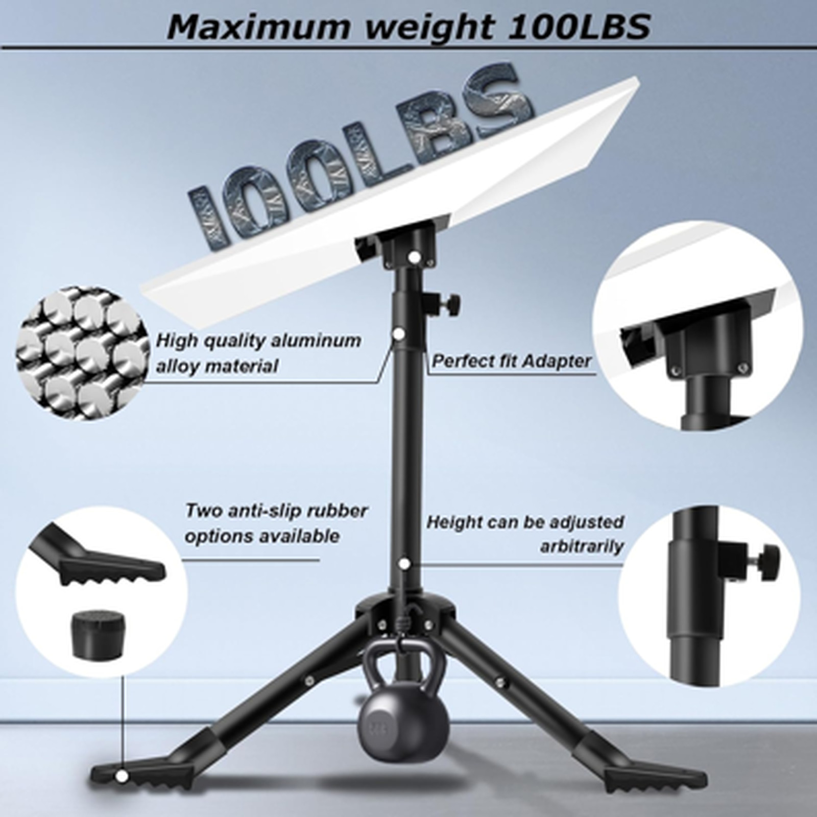 Starlink Gen 3 Mount with Adapter, Tripod Mount for Rev4 Dish, Adjustable