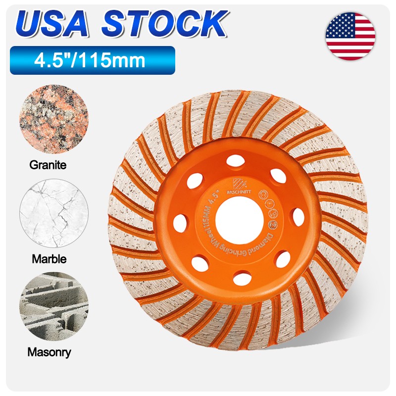 Diamond Grinding Cup Wheel for Granite Concrete Marble 4.5''/115mm Sanding Disc