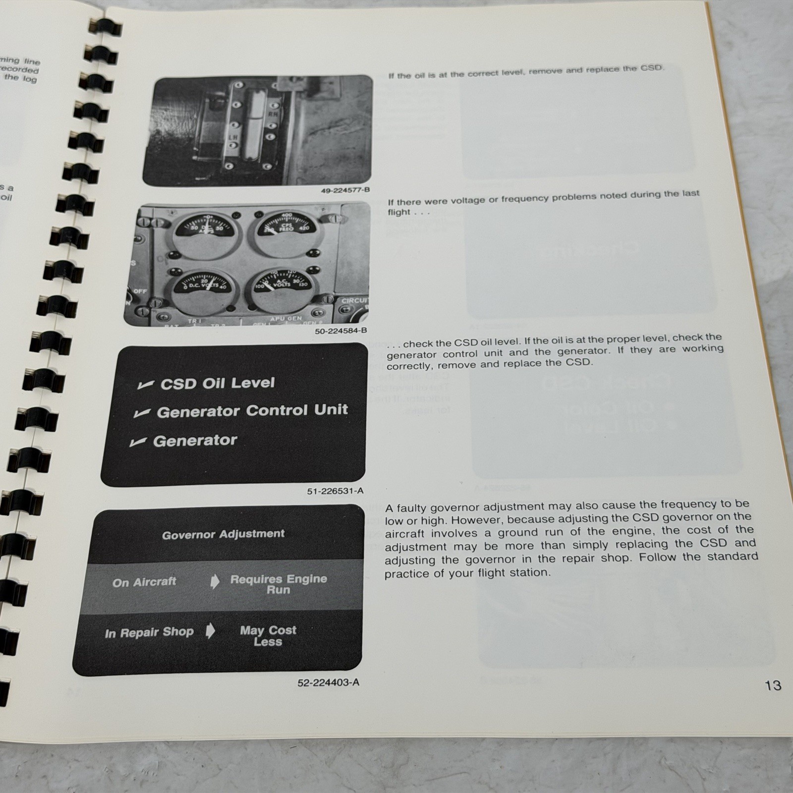 Sundstrand CSD 737 Line Maintenance Manual Model 60AGD40 Aviation