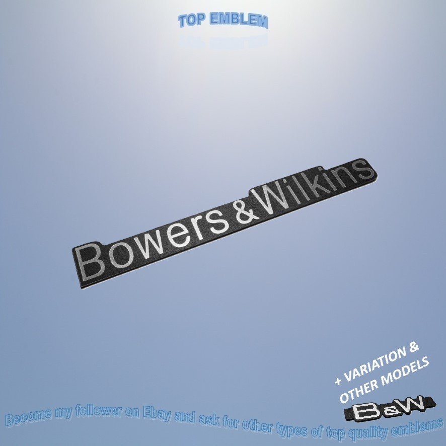BOWERS & WILKINS B&W emblem replacament logo badge decal sticker plate aufkleber