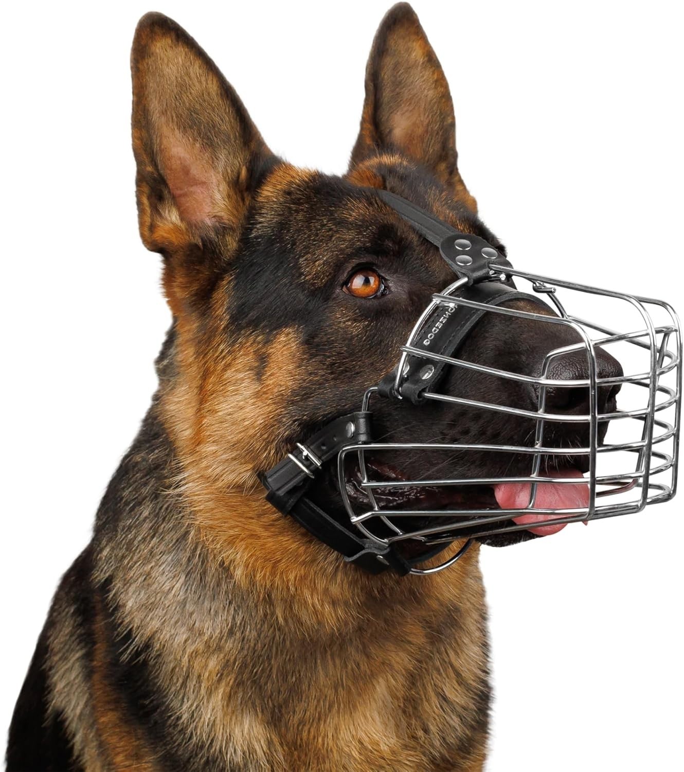 Durable German Shepherd Dog Muzzle - L Size with Comfort Padding & Tight Fit