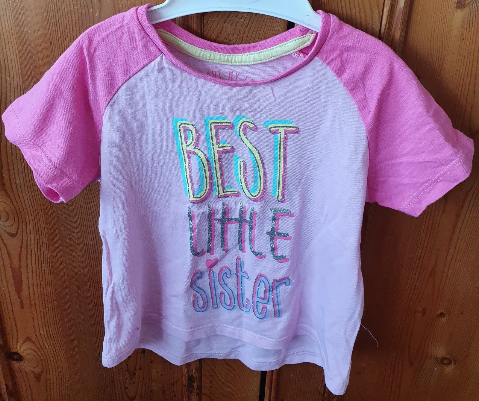 Girls Top Best Little Sister Age 9-12months