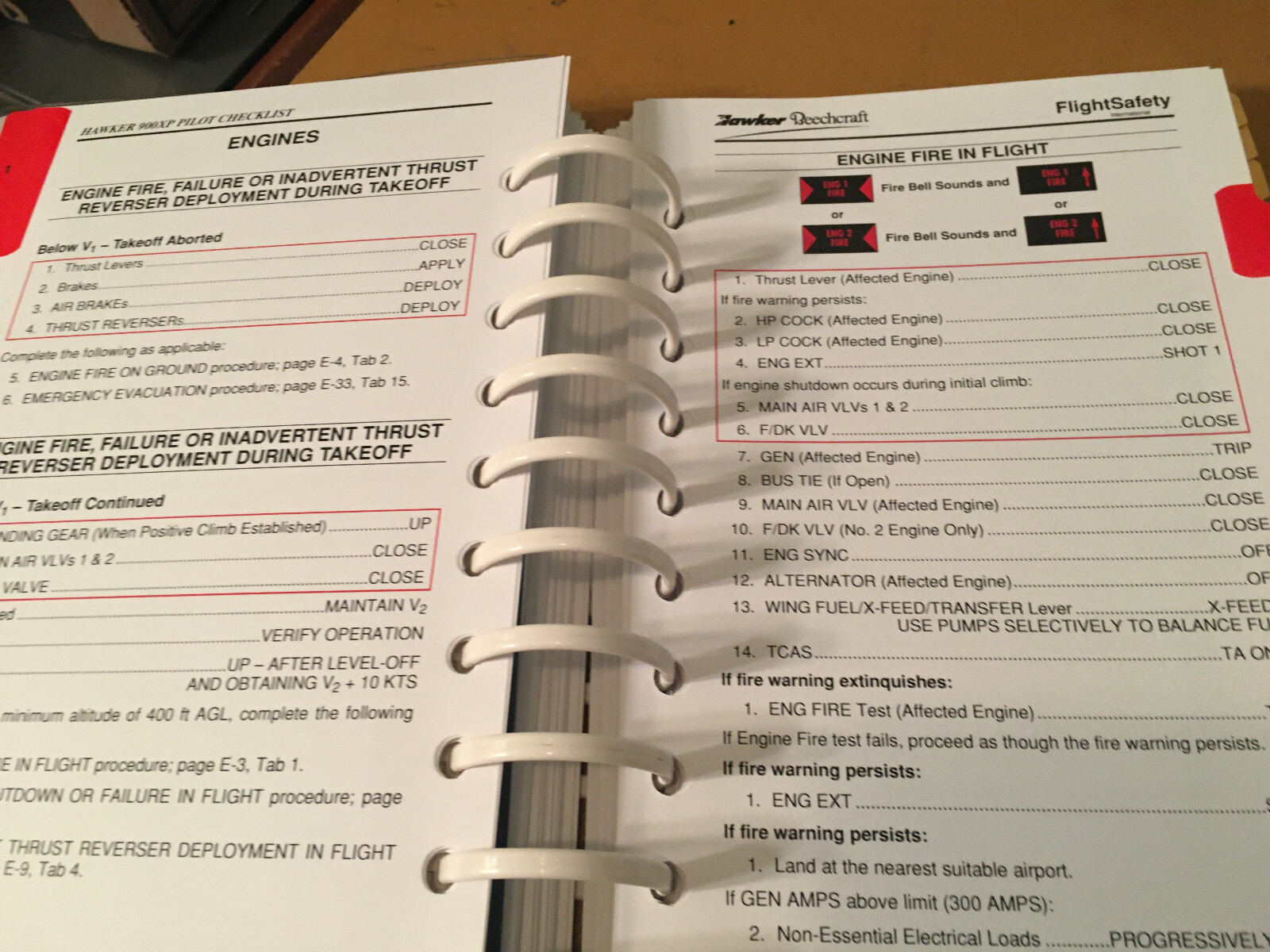 Beechcraft Hawker 900XP Pilot Checklist